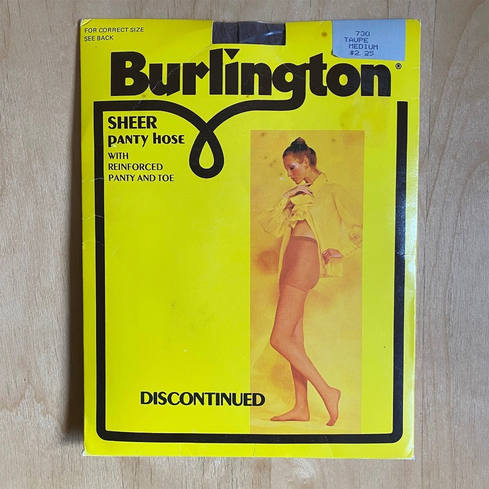 Vintage Burlington Sheer Panty Hose in Taupe Size Medium